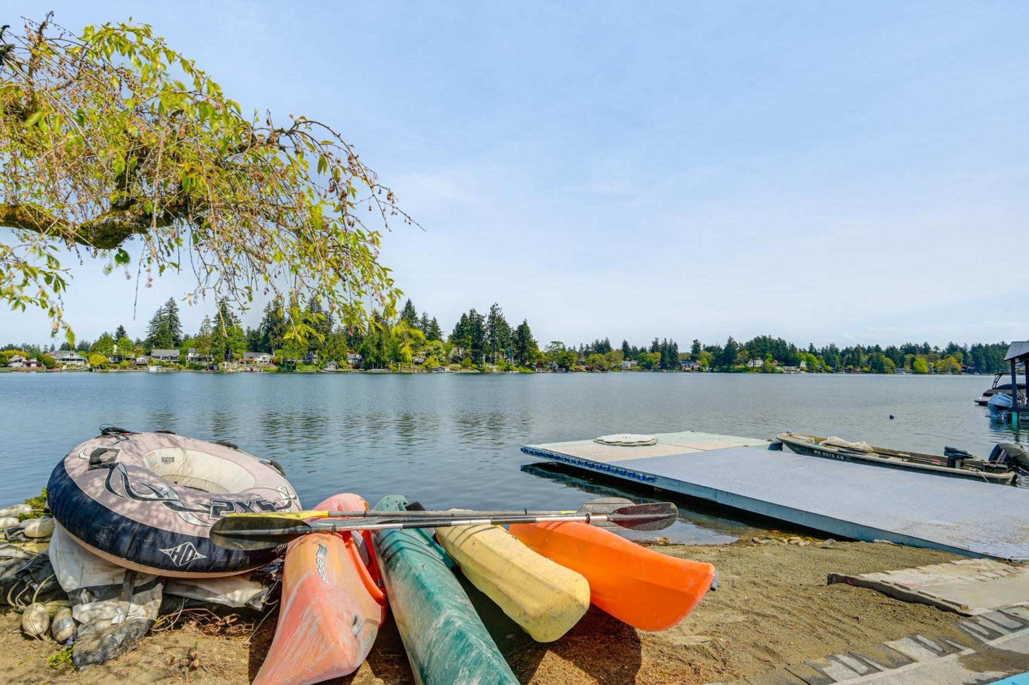 Tacoma Home On Steilacoom Lake With Dock! מראה חיצוני תמונה