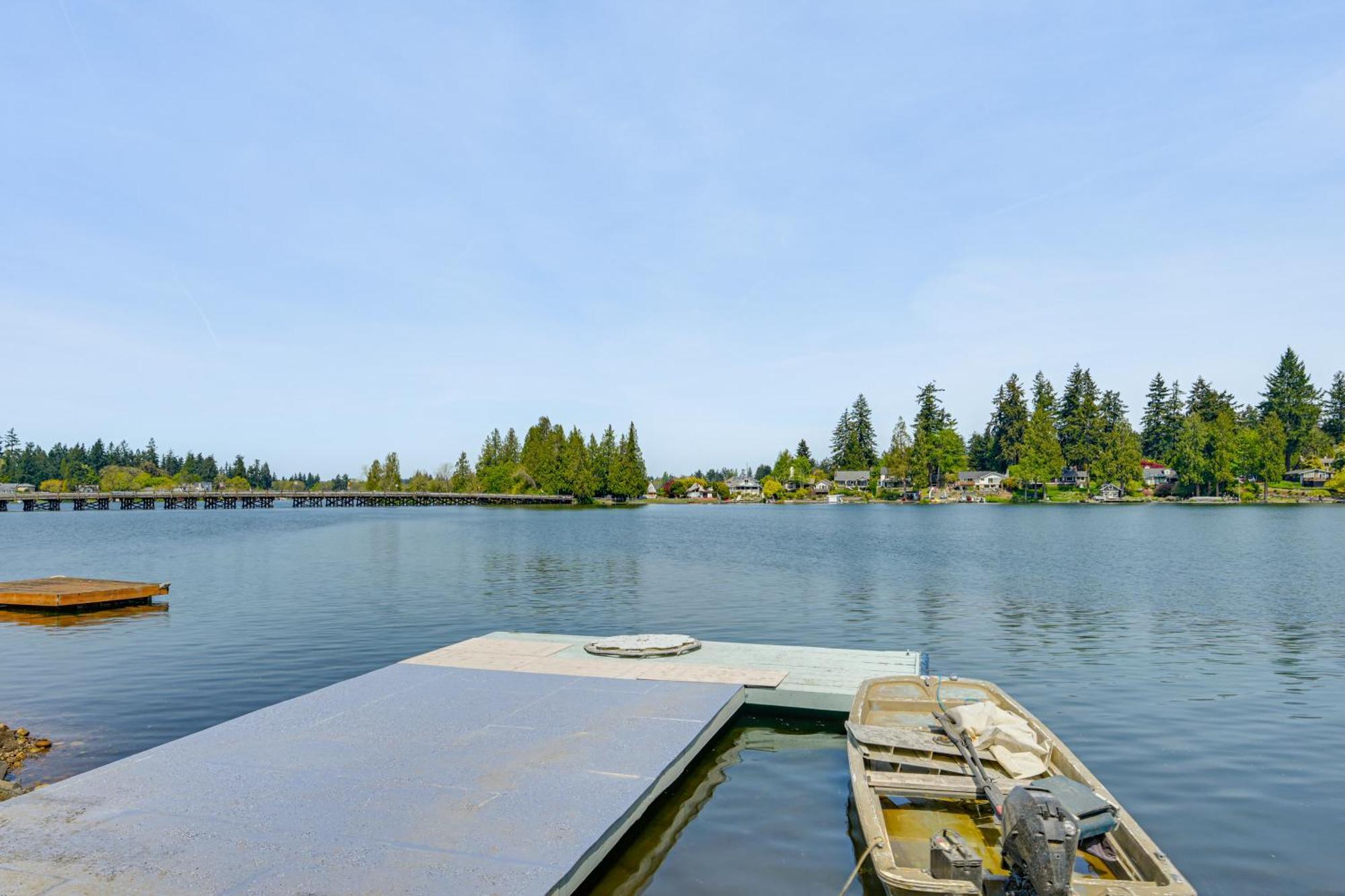 Tacoma Home On Steilacoom Lake With Dock! מראה חיצוני תמונה